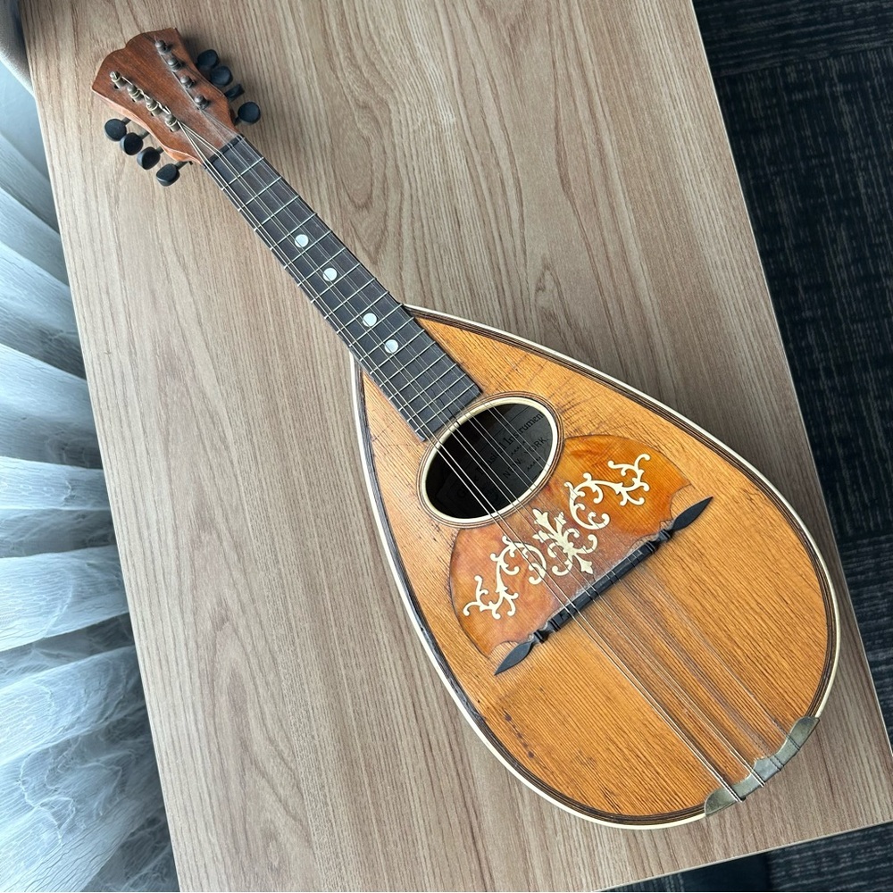 Vintage Teardrop Mandolin with Floral Design